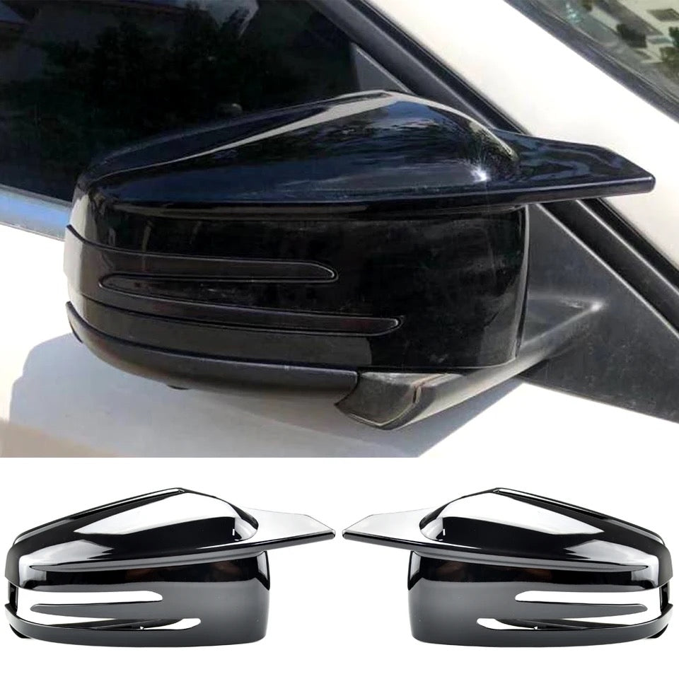 Coque rétroviseur mercedes classe a personnalisée noir brillant - Becquet Voiture