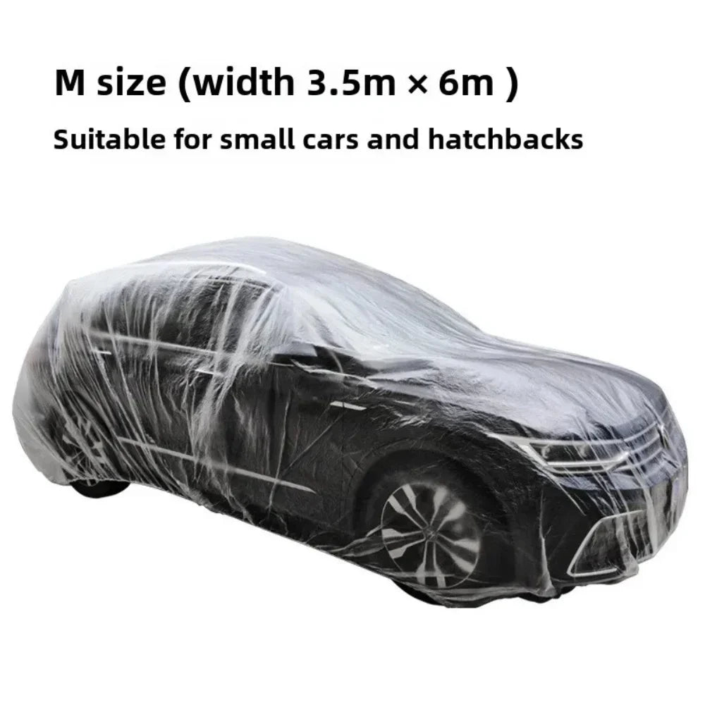 Housse Voiture Transparente Jetable Anti-Poussière