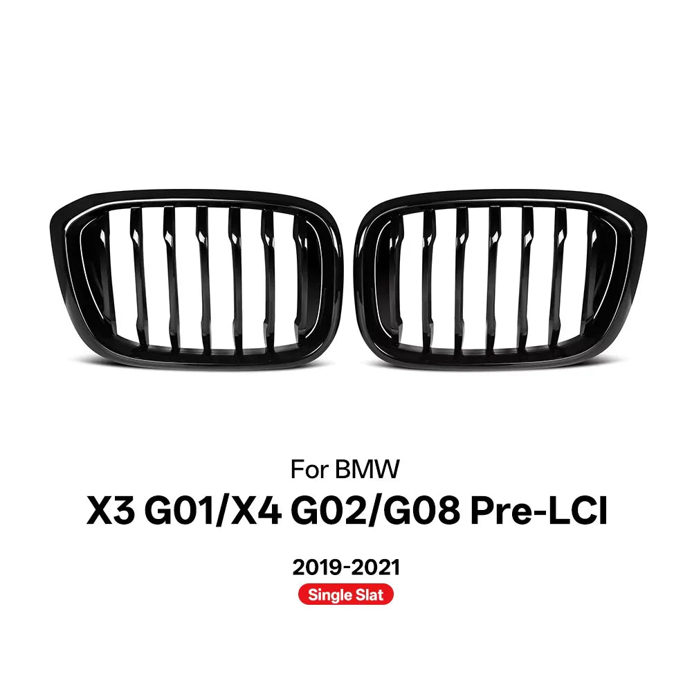 Grille de Pare-Chocs Avant BMW X3 G01 X4 G02 2019-2021 Noir Brillant