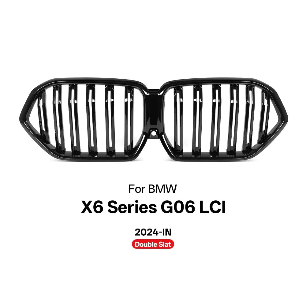 Grille de Pare-Chocs Avant BMW X6 G06 LCI 2024 Noir Brillant