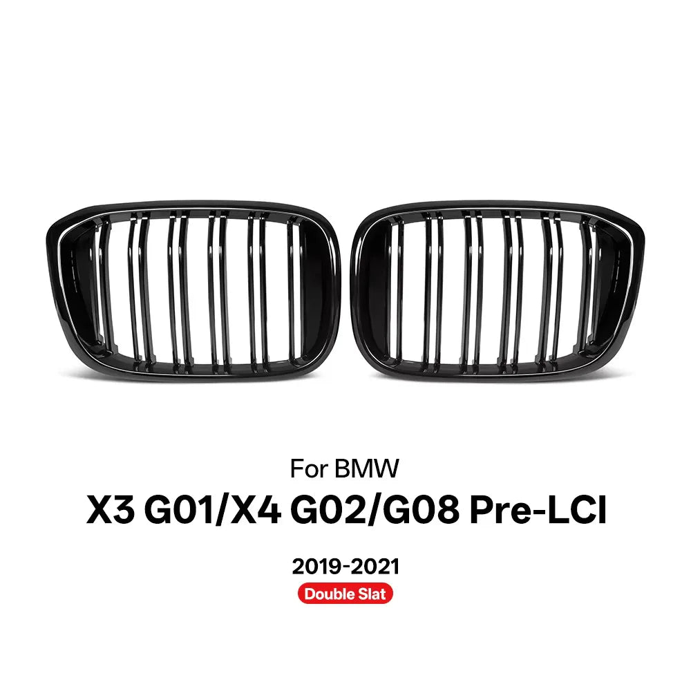 Grille de Pare-Chocs Avant BMW X3 G01 X4 G02 2019-2021 Noir Brillant