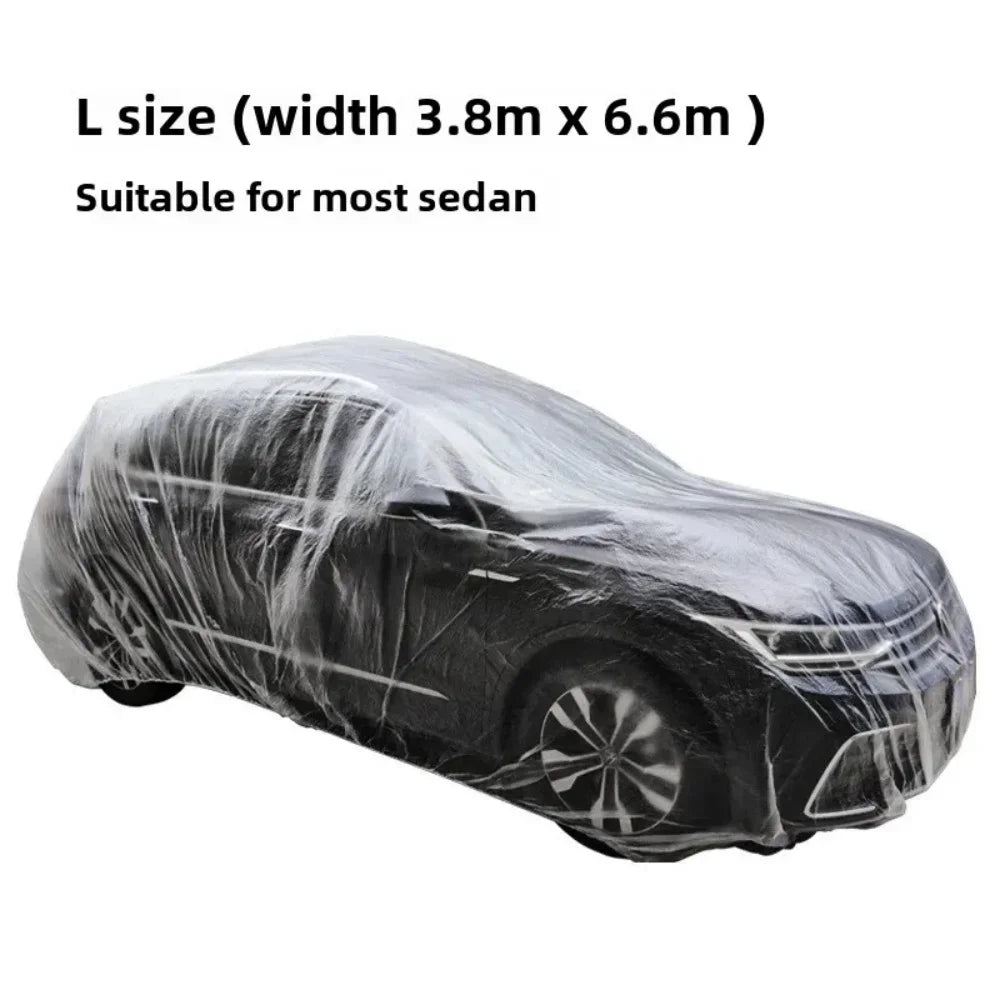 Housse Voiture Transparente Jetable Anti-Poussière