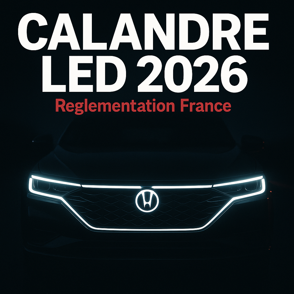 Calandre LED reglementation France 2026 article R313