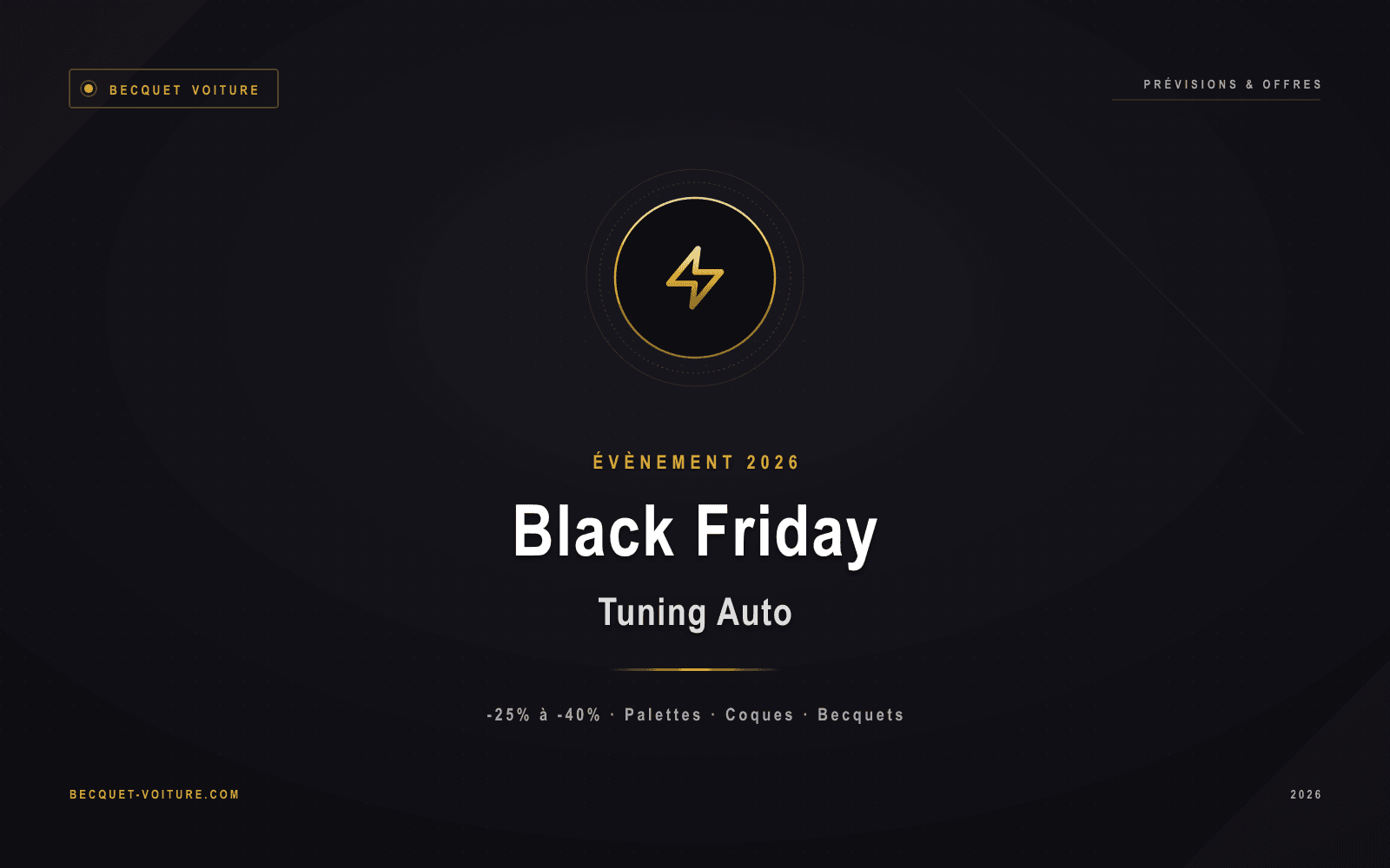 Black Friday tuning auto 2026 - Prévisions et meilleures offres Becquet Voiture