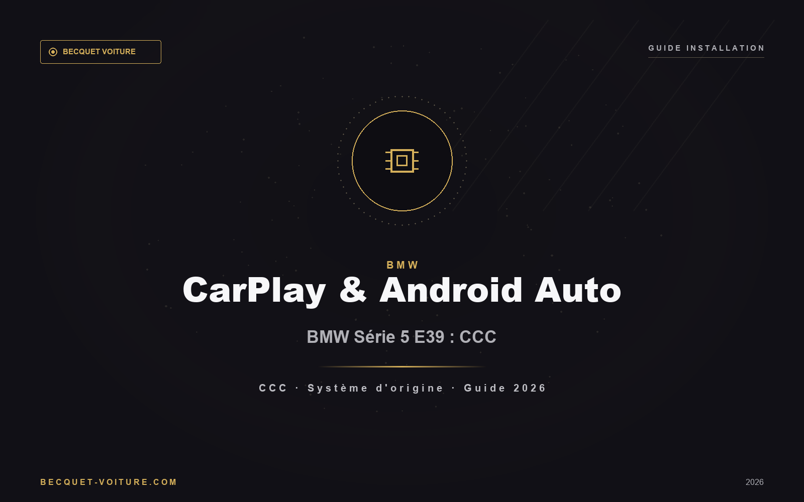 Installer CarPlay Android Auto sur BMW Série 5 E39 - Becquet Voiture