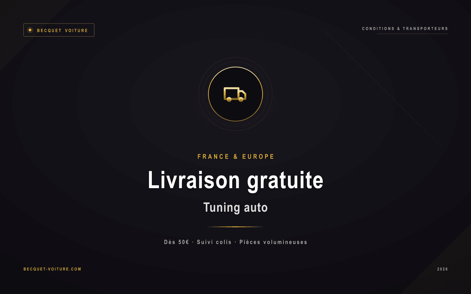 Livraison gratuite tuning auto en France - Becquet Voiture
