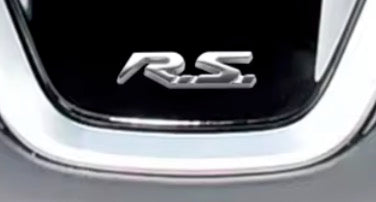 Emblème de volant Renault R.S chromé, accessoire d'habitacle pour les Renault sportives dont la Clio RS
