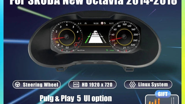 Tableau de bord numérique Skoda Octavia 2008-2018, accessoire pour Octavia d'occasion