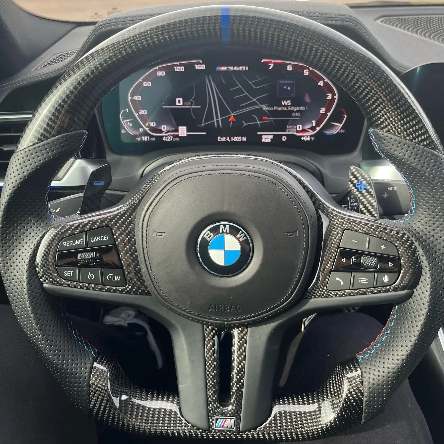 Palette au volant BMW