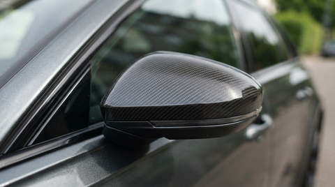 Pack Coques Rétroviseurs Tuning - Noir Brillant & Carbone