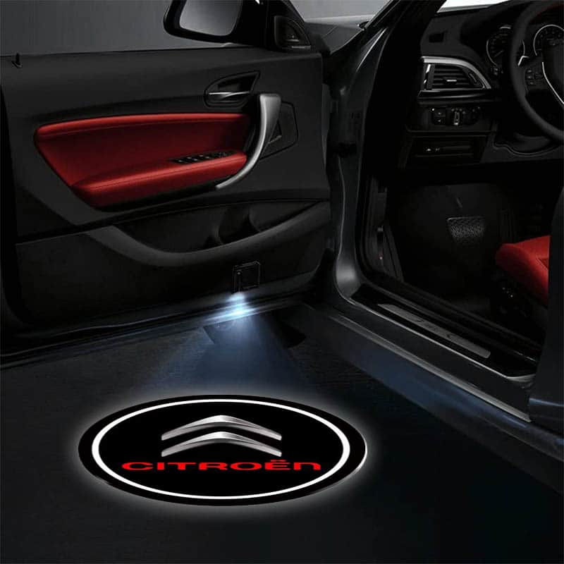 Projecteur LED porte Citroën sans fil, pack 2 pièces