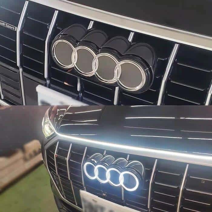 Emblème LED Audi A7 Calandre Dynamique Noir Argent