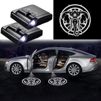 Projecteurs de Porte LED Sans Fil Logo Éléphant Pack 2