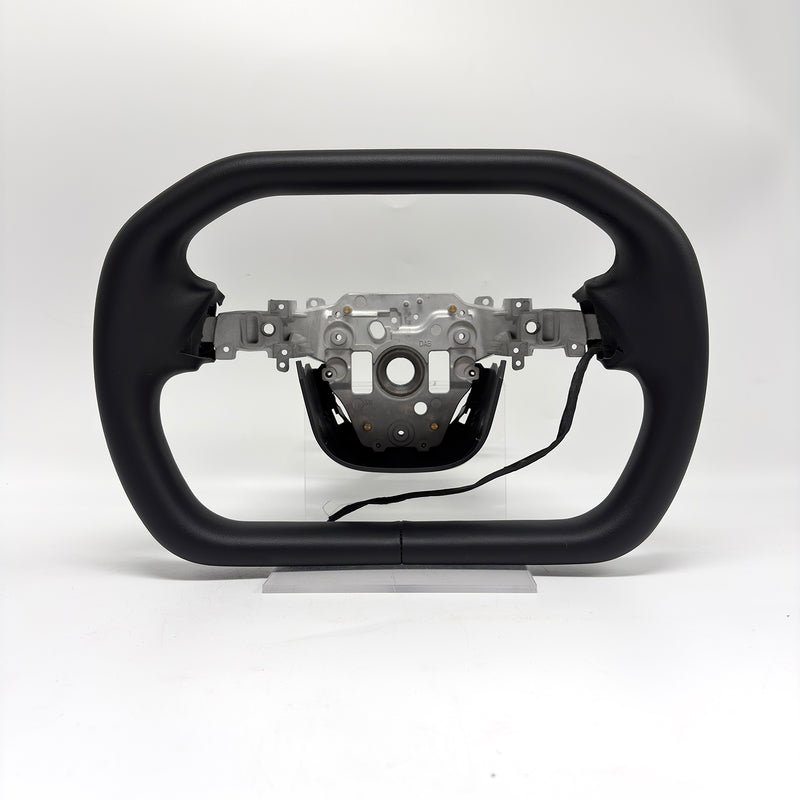 Volant Yoke Chauffant Style Cybertruck Tesla Model Y Juniper 350 mm
