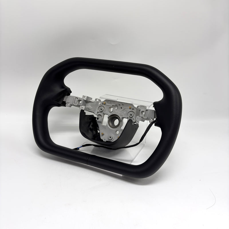 Volant Yoke Chauffant Style Cybertruck Tesla Model Y Juniper 350 mm