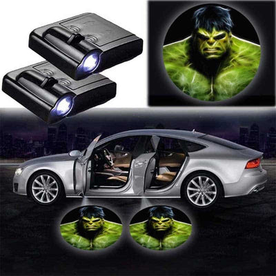 Projecteurs de porte LED Hulk Marvel 2x pour voiture