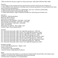 2 Faisceaux Câblage Feux Arrière Gauche Droit Chevy Silverado 1500 - vue de trois-quarts 2 - Becquet Voiture