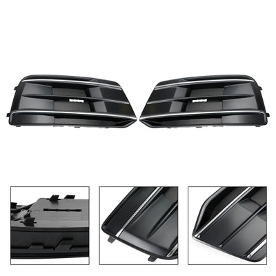 2 Pièces Insert Calandre Pare-Chocs Avant Noir Chrome Audi Q5 - détail du montage - Becquet Voiture