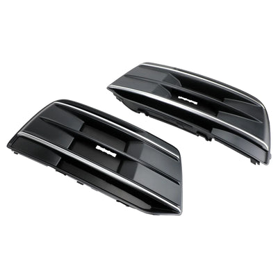 2 Pièces Insert Calandre Pare-Chocs Avant Noir Chrome Audi Q5 - installé sur véhicule 2 - Becquet Voiture