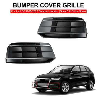 2 Pièces Insert Calandre Pare-Chocs Avant Noir Chrome Audi Q5 - packshot studio - Becquet Voiture