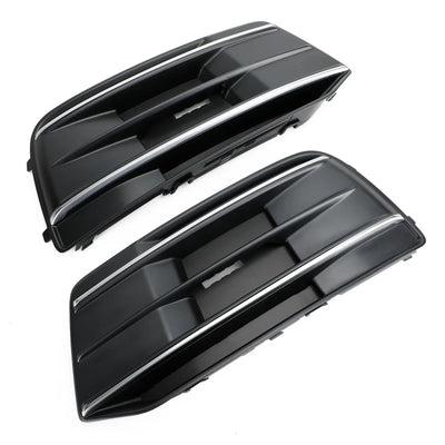 2 Pièces Insert Calandre Pare-Chocs Avant Noir Chrome Audi Q5 - vue de dessus - Becquet Voiture