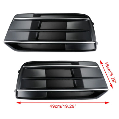 2 Pièces Insert Calandre Pare-Chocs Avant Noir Chrome Audi Q5 - vue de profil - Becquet Voiture