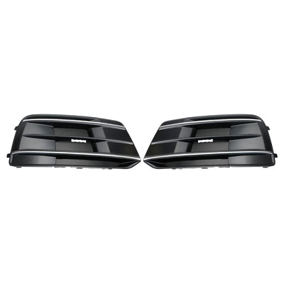 2 Pièces Insert Calandre Pare-Chocs Avant Noir Chrome Audi Q5 - vue de trois-quarts 2 - Becquet Voiture