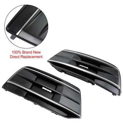 2 Pièces Insert Calandre Pare-Chocs Avant Noir Chrome Audi Q5 - vue rapprochée - Becquet Voiture