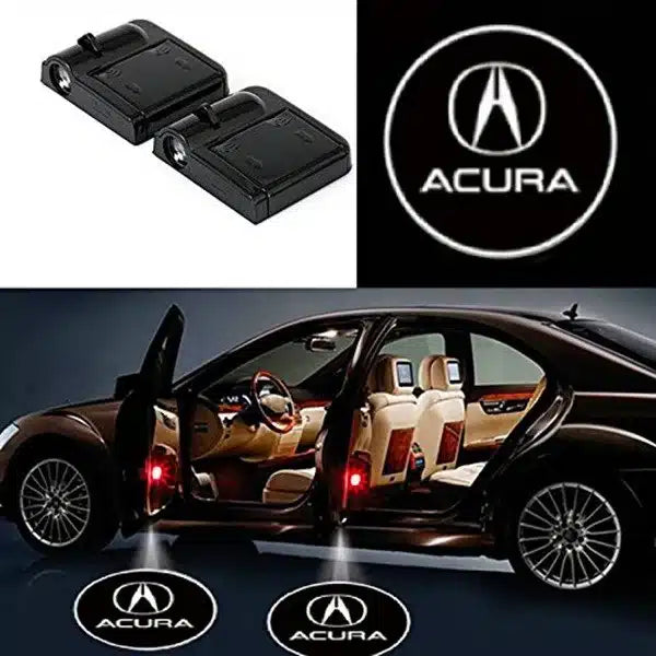 2 Pièces LED Sans Fil Éclairage Porte Voiture Acura - vue de face - Becquet Voiture