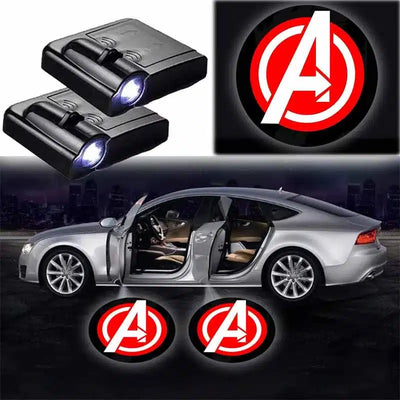 Projecteurs de porte LED Avengers 2x pour voiture, logo projeté