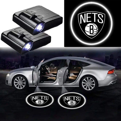 Projecteurs de porte LED Brooklyn Nets NBA - Lot de 2