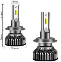 2x Ventilated H7 LED Bulbs - front view - Becquet Voiture