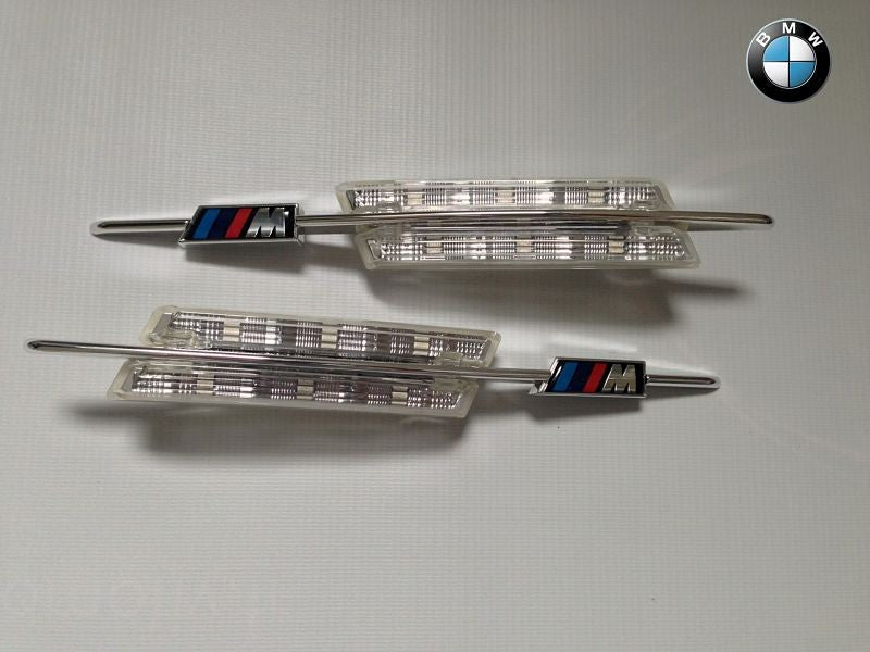 2x Clignotants BMW M Design Chrome Gris - vue de face - Becquet Voiture