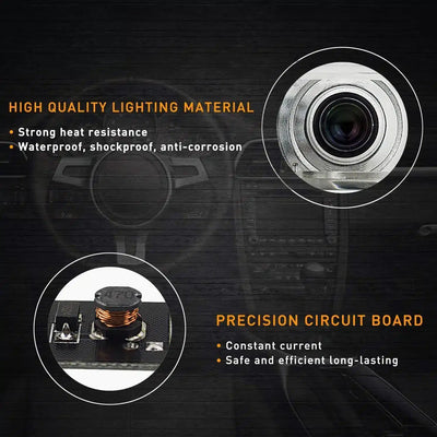 2X Éclairage de Porte LED Cadillac avec Projection de Logo - vue de profil - Becquet Voiture