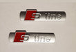 2x Emblèmes S-Line Origine Audi Gris Argent