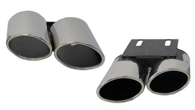 2x Embouts D'échappements Chrome Audi A3 8V 2013-2017 - vue de profil - Becquet Voiture