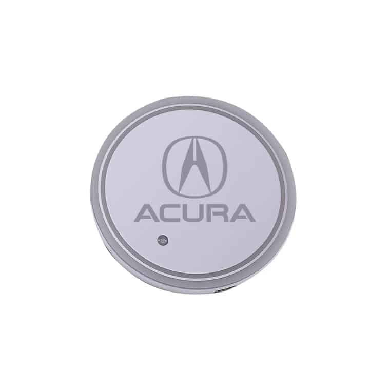 2X Lampes LED de porte-gobelet Acura 7 couleurs changeantes - packshot studio - Becquet Voiture