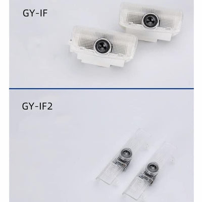 2x Lampes LED Projecteur Logo Infiniti pour Portes de Voiture - vue de face 2 - Becquet Voiture