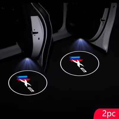 2x LED Porte BMW X1 X2 X3 X4 X5 X6 X7 Logo Projecteur Lumière - vue de profil - Becquet Voiture