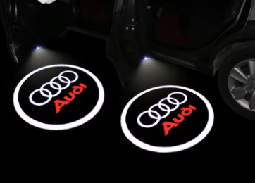 2x LEDs de Portes Audi Logo Quattro Sport - détail du montage - Becquet Voiture