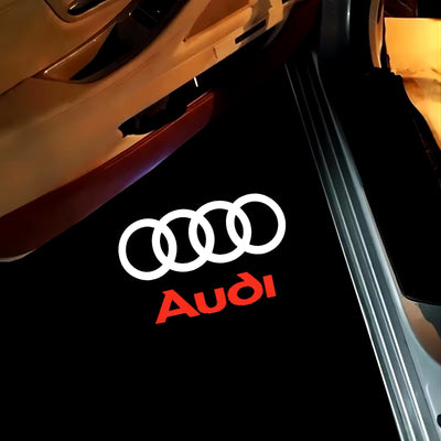 2x LEDs de Portes Audi Logo Quattro Sport - vue arrière - Becquet Voiture