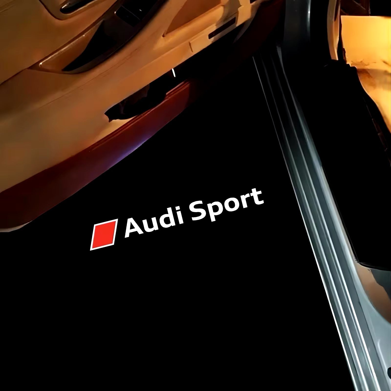 2x LEDs de Portes Audi Logo Quattro Sport - vue de face - Becquet Voiture