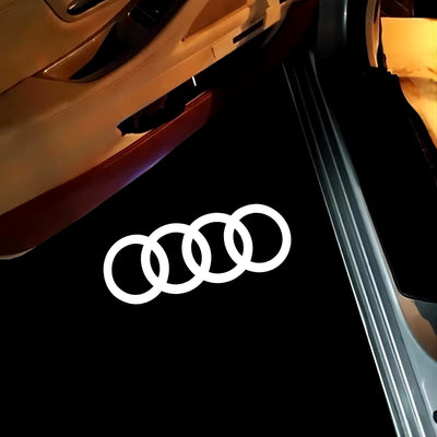 2x LEDs de Portes Audi Logo Quattro Sport - vue de profil - Becquet Voiture