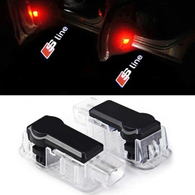 2x LEDs de portes Audi S-Line - vue de profil - Becquet Voiture