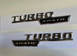 2x Logos Ailes Mercedes Turbo 4Matic - Finition Chrome
