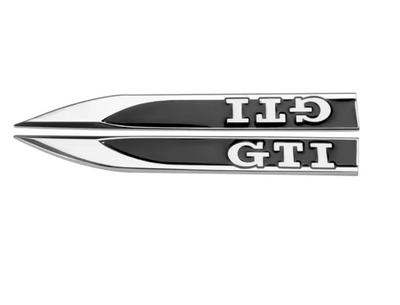 2x Logos Ailes Volkswagen GTD GTI - vue de profil - Becquet Voiture