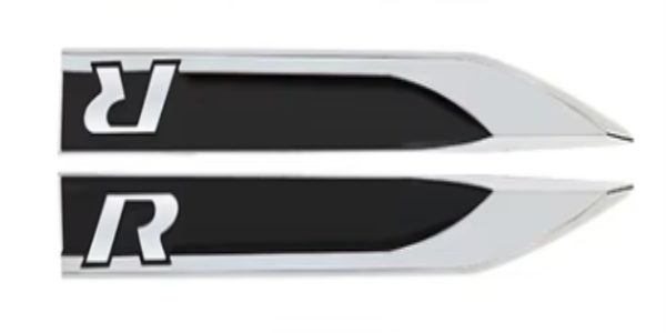 2x Logos Ailes Volkswagen R - vue de face - Becquet Voiture
