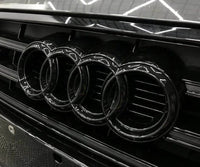 2x Logos Audi Noir Brillant A1, A3, A4 A5 - vue arrière - Becquet Voiture