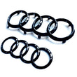 2x Logos Audi Noir Brillant A1, A3, A4 A5