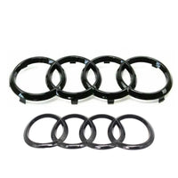 2x Logos Audi Noir Brillant A5 Sportback - vue de face - Becquet Voiture